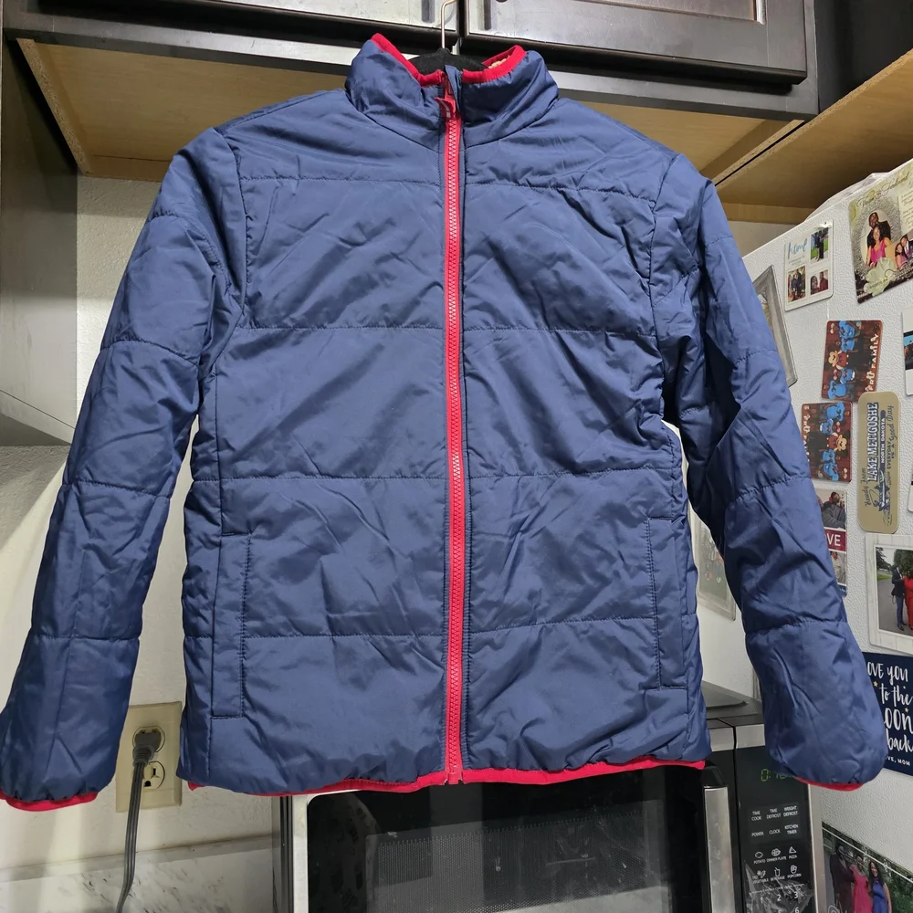 Member Mark Fleece Lines Puffer Reversible Jacket Toddler Boys 10/12